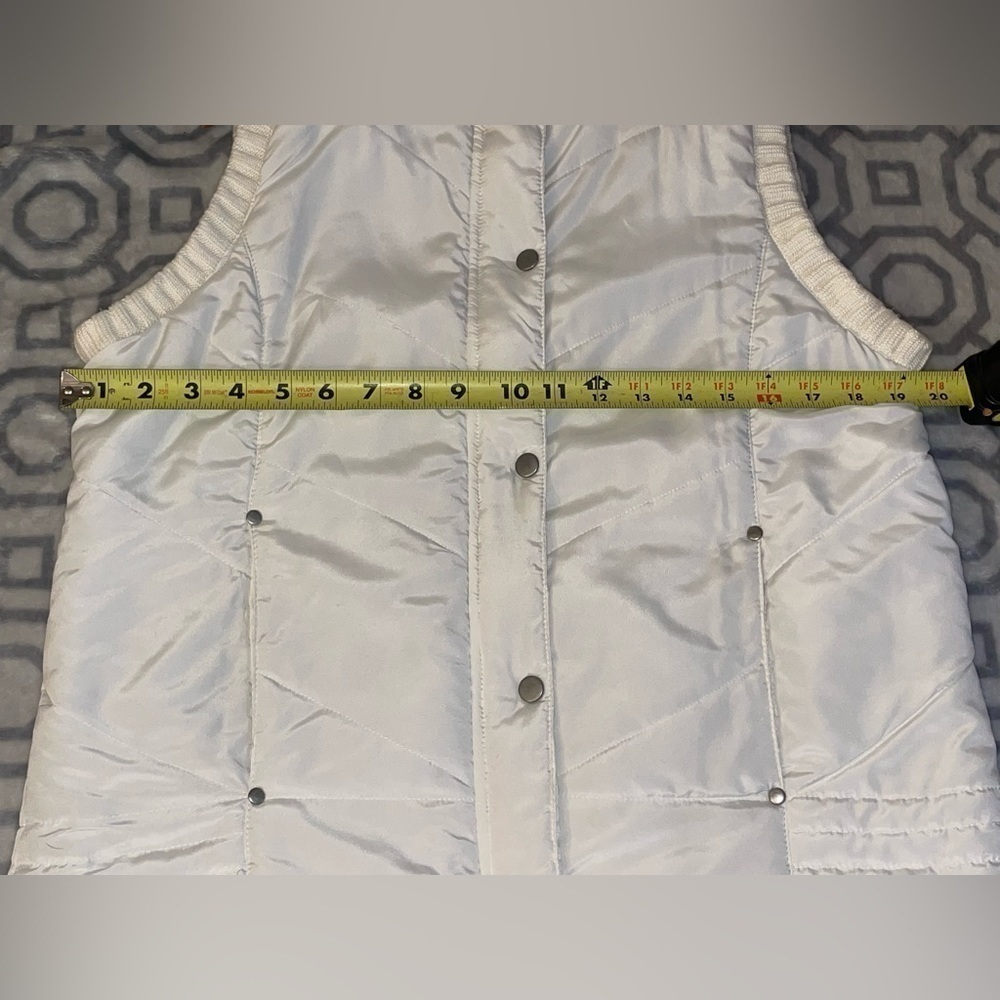 White Vest quilted knit vest Warm Winter - Picture 11 of 12